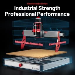 Twotrees TTC450 Ultra High Precision CNC Router 3-Axis/4-Axis Milling Cutting Machine 500W Spindle Carving Metal CNC Engraver