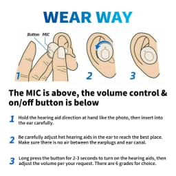 JINGHAO Hearing Aids Sound Amplifier Rechargeable Sound Enhance For Elderly Father Mother Gift Beige