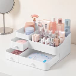 【Breeins】Large Makeup Organizer Storage with Drawers White