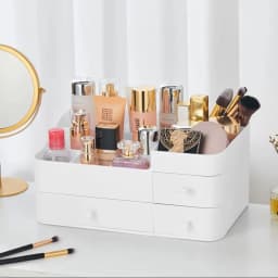 【Breeins】Large Makeup Organizer Storage with Drawers White