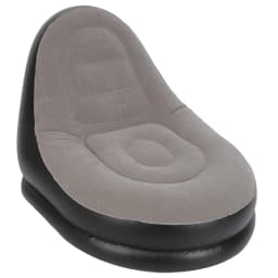 Modern Inflatable Folding Recliner Sofa Chair with Footstool for Living Room Balcony Garden