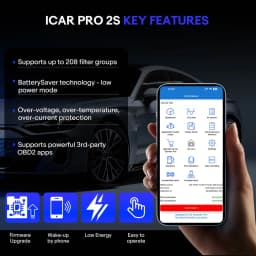 Vgate iCar Pro 2S Bluetooth Work on iOS/Android/Windows for OBD2/EOBD Vehicles
