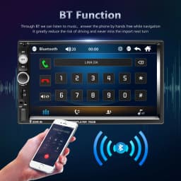 Podofo Car MP5 Player Mirror link Universal Multimedia Video Player 2 Din 7 Inch Audio Stereo BT FM RDS USB