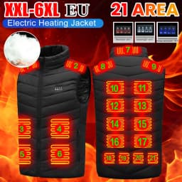 21 Zone Heating Vest Electric USB Infrared Thermal Jacket Smart Heated Clothes New Winter Cold-proof Thick Sleeveless Coat Hikin