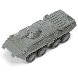 1:72 BTR-80 Wheeled Armored Vehicle Easy to Assemble No Glue Required 4D Assembly Model Military Unassembled Kit Kids Gift Toy
