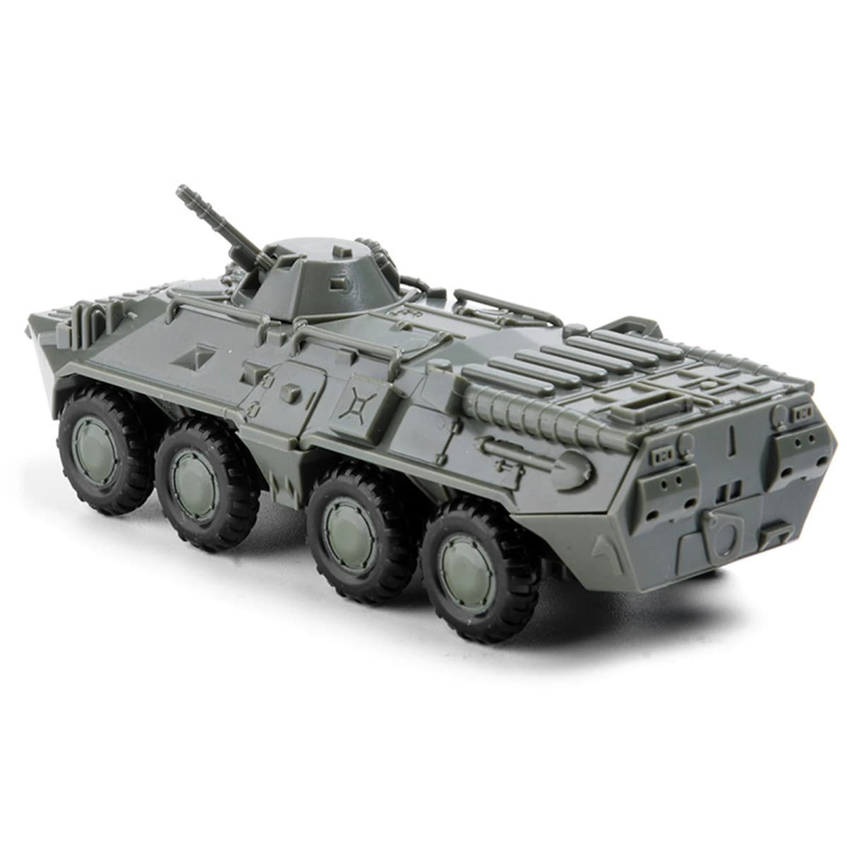 1:72 BTR-80 Wheeled Armored Vehicle Easy to Assemble No Glue Required 4D Assembly Model Military Unassembled Kit Kids Gift Toy
