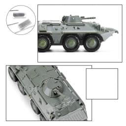 1:72 BTR-80 Wheeled Armored Vehicle Easy to Assemble No Glue Required 4D Assembly Model Military Unassembled Kit Kids Gift Toy
