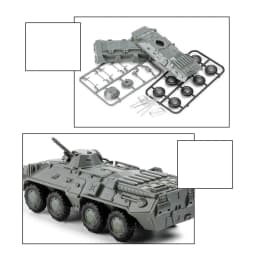 1:72 BTR-80 Wheeled Armored Vehicle Easy to Assemble No Glue Required 4D Assembly Model Military Unassembled Kit Kids Gift Toy