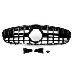 For Benz R231 SL550 SL450 Convertible GT GTR Grille Grill Gloss Black 2017-2020