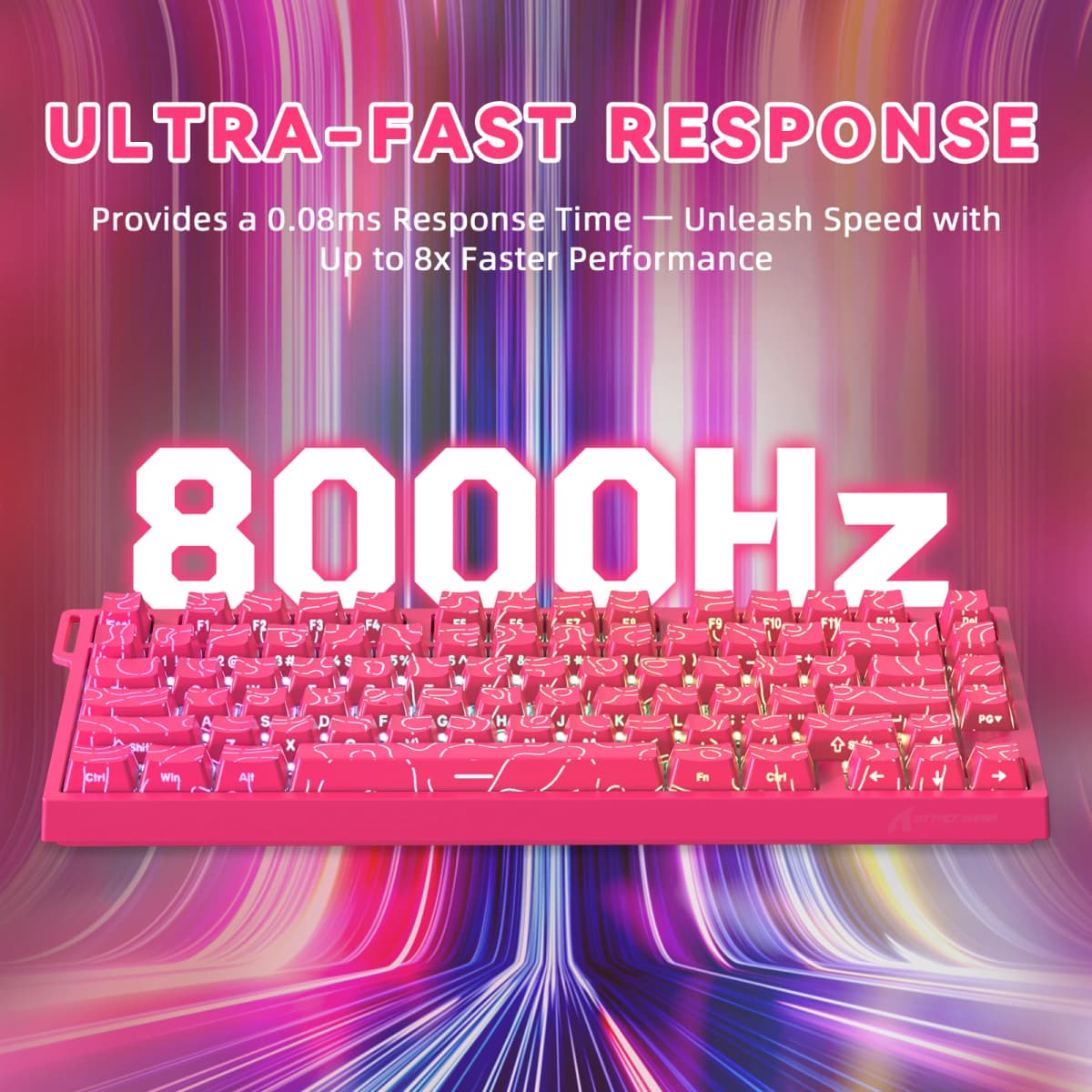ATTACK SHARK R82 HE Wired 75% Gaming Keyboard, Magnetic Switch, 8000Hz Polling Rate, Ultra-Precision 0.005mm RT Tech, RGB Backli
