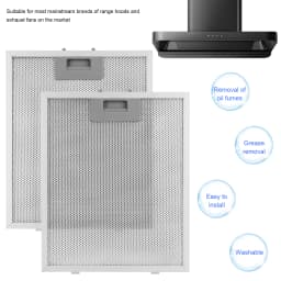 2PCS Aluminum Mesh Filter Range Hood Filters 320x260mm Metal Mesh Extractor Vent Filter for Home Kitchen Range Hood Accessories