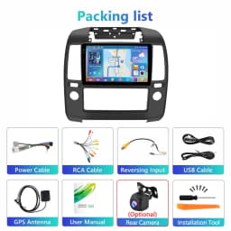 Podofo 9" 4GB+64GB Car Radio Wireless Carplay Android Auto Audio Stereo Mirror Link For Nissan NAVARA 2006-2012 GPS BT FM RDS