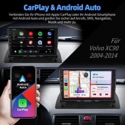ESSGOO 9" Android 15 For Volvo XC90 2004-14 Wireless Carplay Android Auto Car Stereo Radio GPS NAVI WIFI SWC RDS USB FM BT Wifi