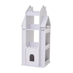 Voltsify 4-Tier Castle Kids Rotating Bookshelf Storage Organizer Rack