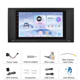 Podofo Car Radio Wireless Carplay Android Auto Audio Stereo Mirror Link 7 Inch For Transit Fiesta Focus Galaxy Mondeo Fusion