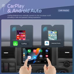 Podofo Car Radio Wireless Carplay Android Auto Audio Stereo Mirror Link 7 Inch For Transit Fiesta Focus Galaxy Mondeo Fusion