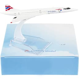 Retro 1:400 Scale Airplane Model Diecast Planes 16cm British F-BVFB Concorde Model Plane With Stand Static Display Home Decora