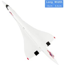 Retro 1:400 Scale Airplane Model Diecast Planes 16cm British F-BVFB Concorde Model Plane With Stand Static Display Home Decora