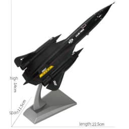 High Simulation 22.5CM Alloy SR-71 Reconnaissance Diecast Aircraft Airplane Model Home Bar Company Ornaments Souvenir Kids Gift