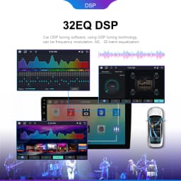 Podofo 6GB+128GB Car Radio Wireless Carplay Android Auto Universal Multimedia Video Player 10.1 Inch 2 Din MirrorLink BT GPS