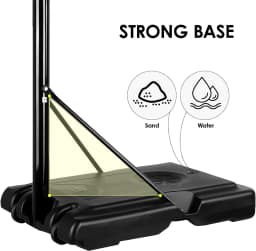 Basketball Hoop, Adjustable 230 to 304 cm with 110 x 75 cm Shatterproof Backboard, Portable Basketball Goal for Youth & Teens