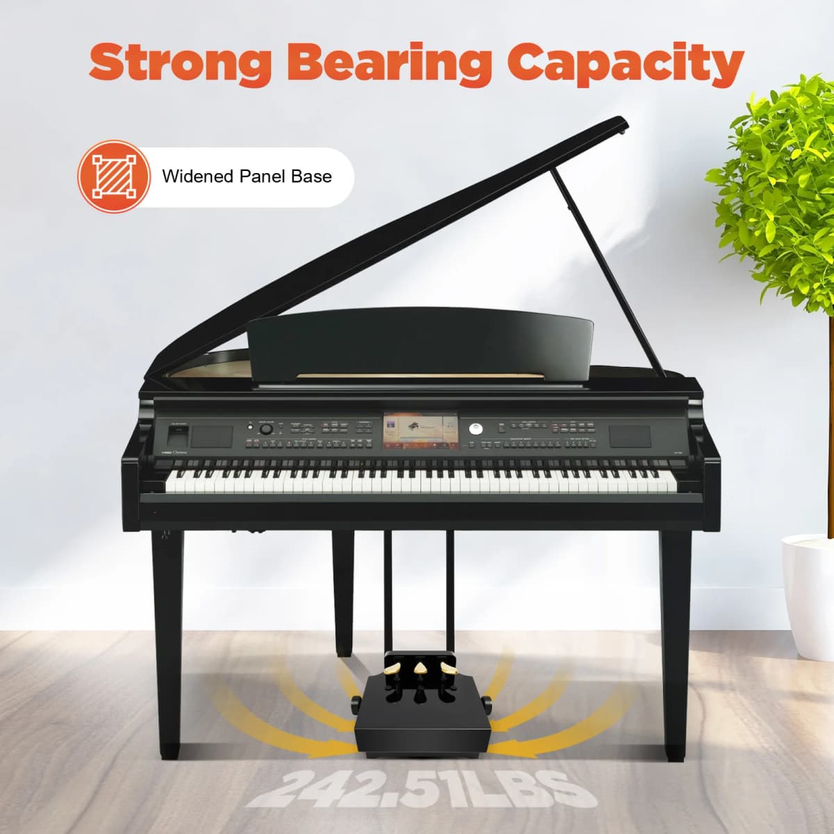 Children's Piano-assisted Pedal for Kids Adjustable Height with 3 Pedals Children Piano Teaching Aid Piano Accessories