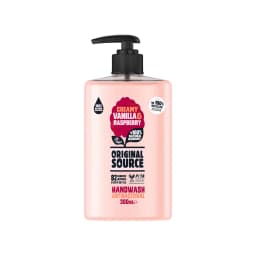 Original Source Hand Wash Vanilla & Raspberry 300ML, Moisturising Liquid Soap for Home and Office