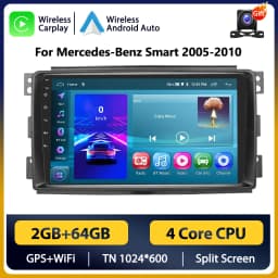 Podofo Android Car Radio For Mercedes-Benz Smart Fortwo 2005-2010 Android Auto 2 Din Multimedia Player Navigation GPS BT FM RDS