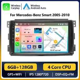 Podofo Android Car Radio For Mercedes-Benz Smart Fortwo 2005-2010 Android Auto 2 Din Multimedia Player Navigation GPS BT FM RDS
