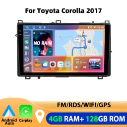 Podofo 4GB+64GB Car Radio For Toyota Corolla 2017 Wireless Carplay Android Auto Multimedia Video Player Mirror Link 9'' GPS BT