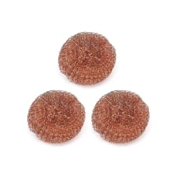 Bettina Heavy Duty Copper Scourers 3 Pack Rust-Resistant Durable Scrubbing Pads for Pots, Pans, Grills and Kitchen Surfaces