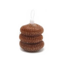 Bettina Heavy Duty Copper Scourers 3 Pack Rust-Resistant Durable Scrubbing Pads for Pots, Pans, Grills and Kitchen Surfaces