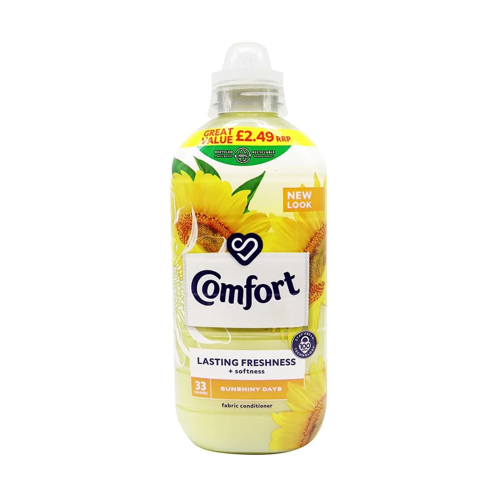 Comfort Sunshiny Days Fabric Conditioner 990ML, Long Lasting Freshness Softener, Laundry Care 33 Washes