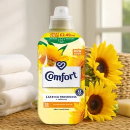 Comfort Sunshiny Days Fabric Conditioner 990ML, Long Lasting Freshness Softener, Laundry Care 33 Washes