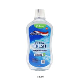 Aquafresh Daily Mouthwash Fresh Mint 500ML, Antibacterial Oral Care for Healthy Teeth and Gums