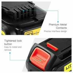 2Pack 18V 8.0Ah Li-Ion Replacement Battery for Dewal Pin Cordless Power Tools, High Capacity Rechargeable Battery Pack