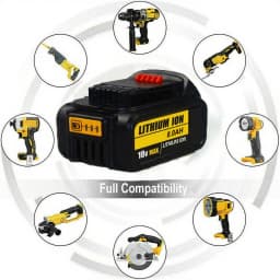 2Pack 18V 8.0Ah Li-Ion Replacement Battery for Dewal Pin Cordless Power Tools, High Capacity Rechargeable Battery Pack