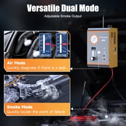 FOXWELL SD203 Car Smoke Leak Detector Pipe EVAP Vacuum Leakage Diagnostic Tool Build-in Air Pump EVAP Pipe Leakage Analyzer