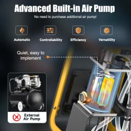 FOXWELL SD203 Car Smoke Leak Detector Pipe EVAP Vacuum Leakage Diagnostic Tool Build-in Air Pump EVAP Pipe Leakage Analyzer