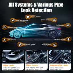 FOXWELL SD203 Car Smoke Leak Detector Pipe EVAP Vacuum Leakage Diagnostic Tool Build-in Air Pump EVAP Pipe Leakage Analyzer