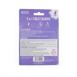 2In1 Toilet Blocks Cube Lavender Haze 4Pack, Long-Lasting Fresh Toilet Cleaner with Foaming Action for Bathroom Use