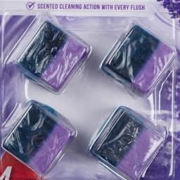 2In1 Toilet Blocks Cube Lavender Haze 4Pack, Long-Lasting Fresh Toilet Cleaner with Foaming Action for Bathroom Use