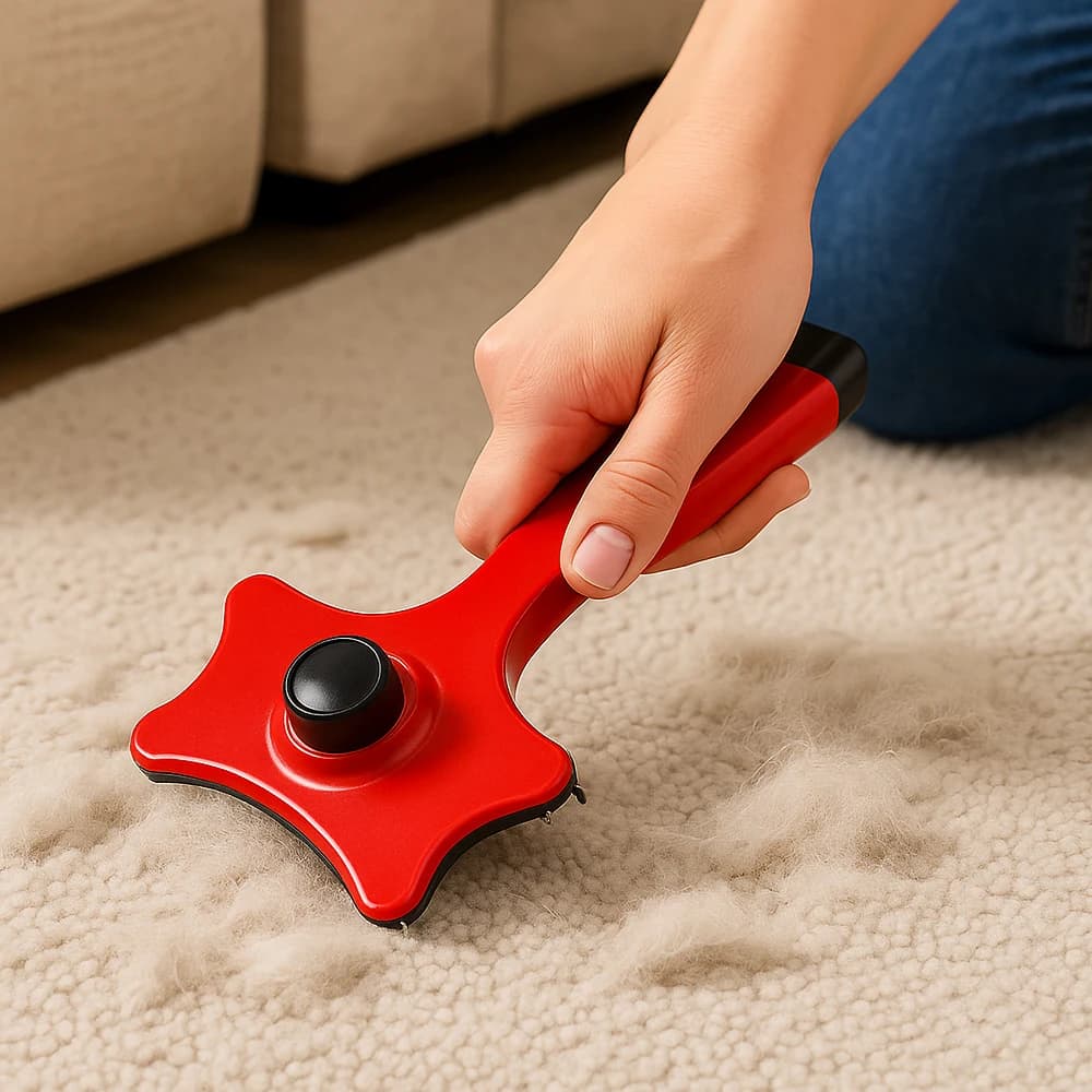 Pet Hair Removal Brush Dual-Purpose for Cats and Dogs, Grooming and Cleaning Tool for Home Use