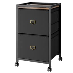 File Cabinet with Drawers, Mobile Filing Cabinet Fits Letter Size or A4, Fabric Vertical File on Wheels, Home Office
