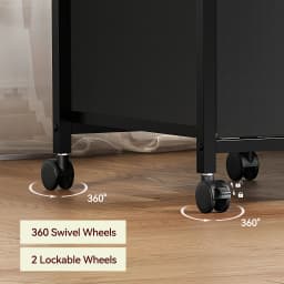 File Cabinet with Drawers, Mobile Filing Cabinet Fits Letter Size or A4, Fabric Vertical File on Wheels, Home Office