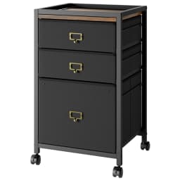 File Cabinet with Drawers, Mobile Filing Cabinet Fits Letter Size or A4, Fabric Vertical File on Wheels, Home Office