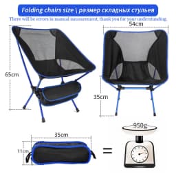 Portable Folding Camping Chair Compact Collapsible Backpacking Chair Beach Chair with Carry Bag for Outdoor Hiking Fishing