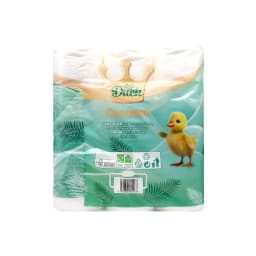 Little Duck Toilet Tissue 3Ply, Coconut Scented White Rolls, 18 Pack for Home and Bathroom Use