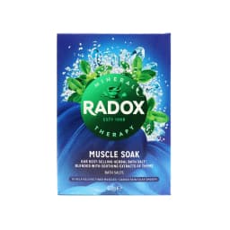 Radox Muscle Soak Bath Salts 400g, Herbal Mineral Soothing Soak, Relaxing Bath Care for Tired Muscles