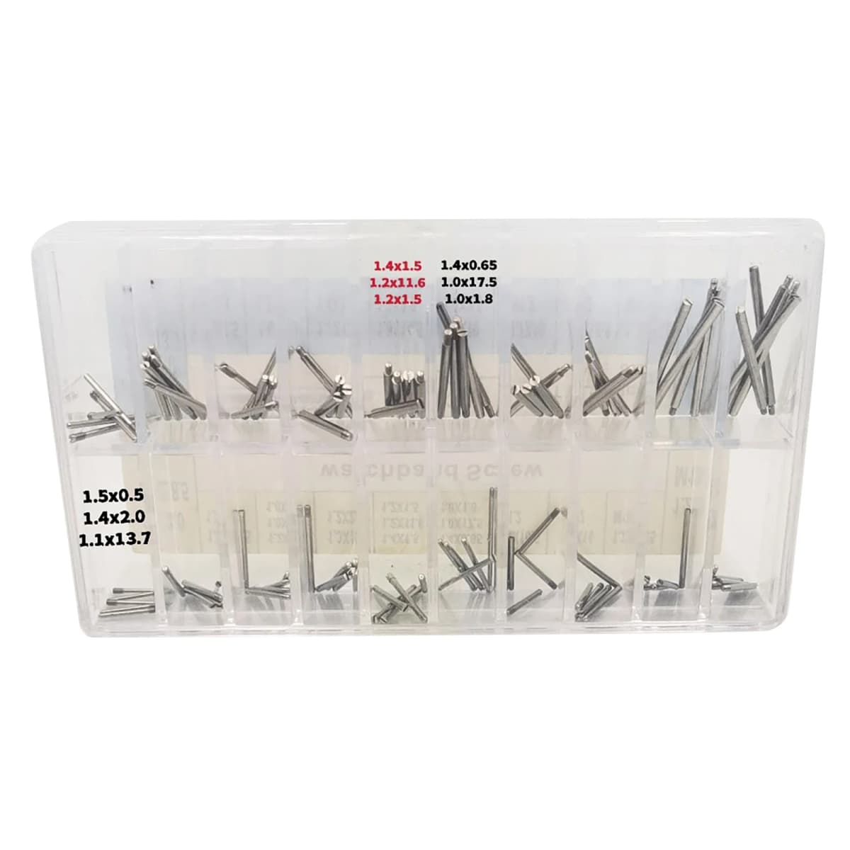 100Pcs/Box 20 Size Stainless Steel Screw Kit Watch Assortment Box For Rolex Watch Band Strap Perfect Spare Part Watch Repair